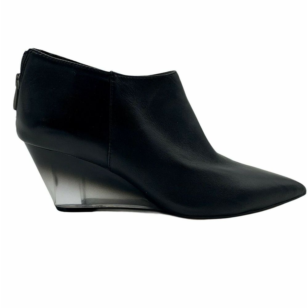 Franco Sarto Black Ombre Leather Booties Size 9